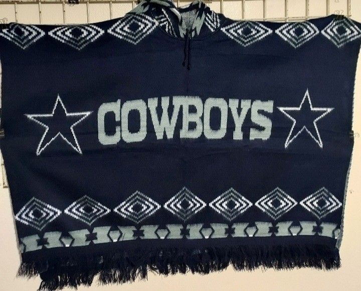 Cowboys Hooded Poncho