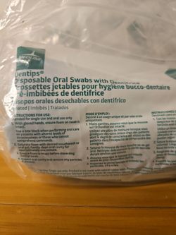 Medline Dentips Disposable Oral Swabs with Dentifrice