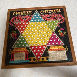 Vintage Chinese Checkers Game Board