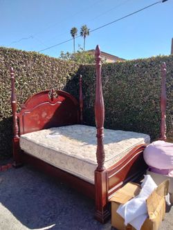 King size bedframe, Footboard, Headboard, Mattress and Armoire