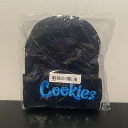 Cookies Beanie NEW SEALED Black Blue Hat Rolled Knitted Hip Hop Rap