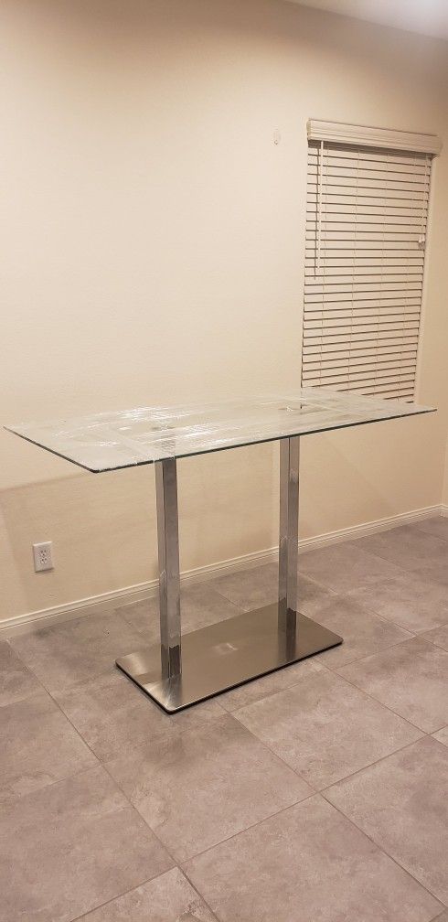 High (Tall) Glass Table. Great Condition