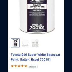 Toyota Paint  Super White Basecoat Gallon Paint 
