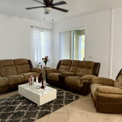 Reclaining Set Living Room Sofa