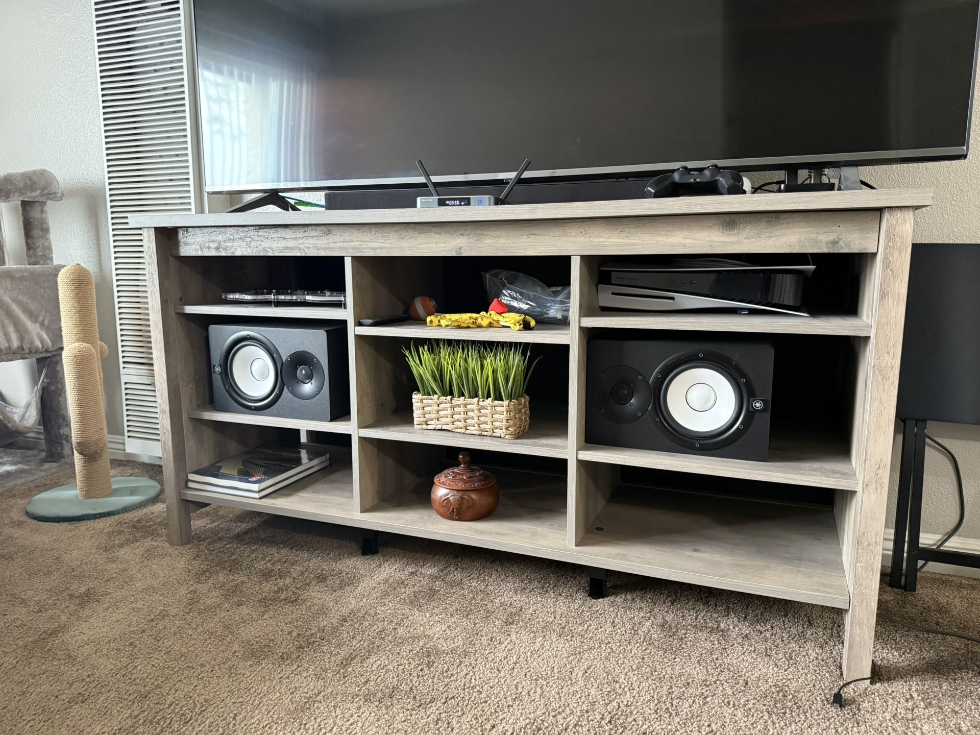TV Stand With Cubbies