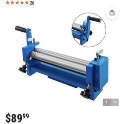  Slip Roll Roller Metal Plate Bending Round Machine, Slip Roll Machine Up to 22 Gauge Steel, Sheet Metal Roller, Slip Rolling Bending Machine with Two