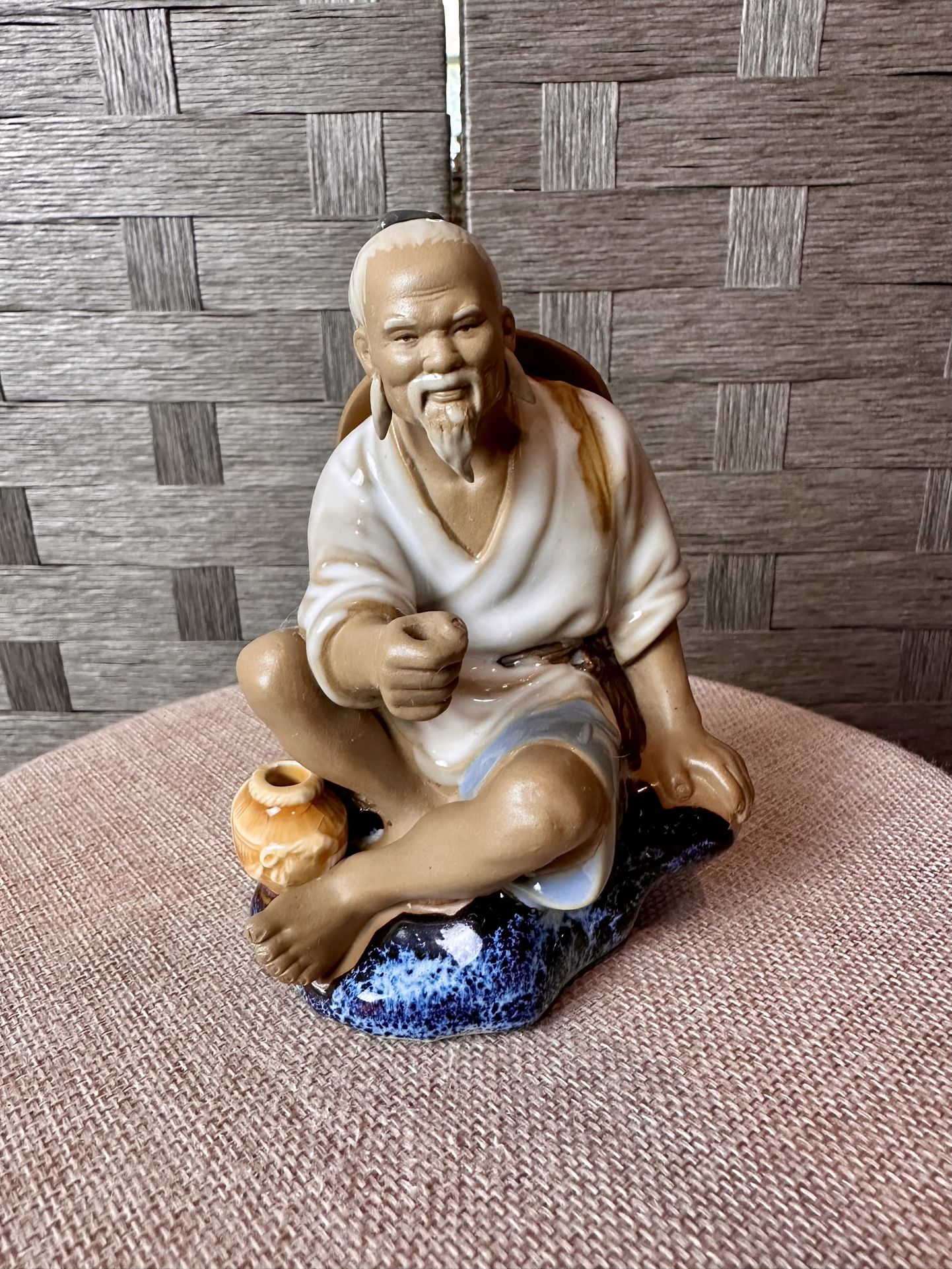 Antique Chinese Shiwan Mudman Figurine