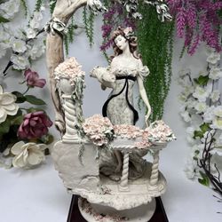 Rare large Giuseppe Armani“the flower girl”–Made in Italy–18.5”–Original Box