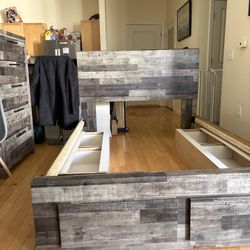 Queen Size Bedframe With 6 Drawers And The 5 Drawer Dresser