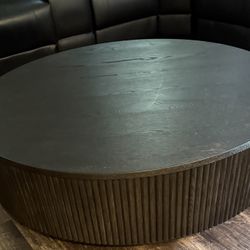 Restoration Hardware RH Plinth Mulholland 48” Round Coffee Table