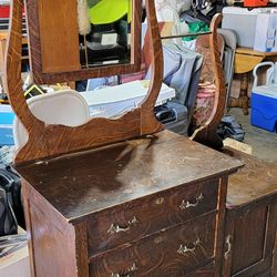 Antique Chestnut Cabinet washstand