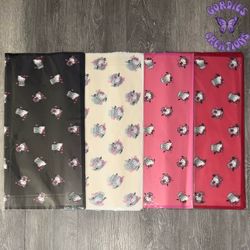Halloween Hello Kitty Mummy Transparent Floral Bouquet Wrapping Paper