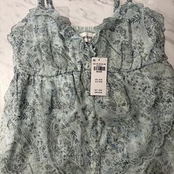 New Hollister Easy Chiffon Babydoll Top