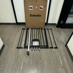 $35 #PAL114 (36” Tall X 30-41” Wide) Babelio Safety Gate With Extra Cate Door For Baby Or Dog