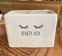 Rae Dunn Beauty Box Makeup Brush Holder 213