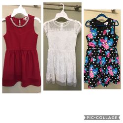 Justice GIRLS Kidpik 3 Sets Summer Fall Holiday Party Dresses Clothes Size 10
