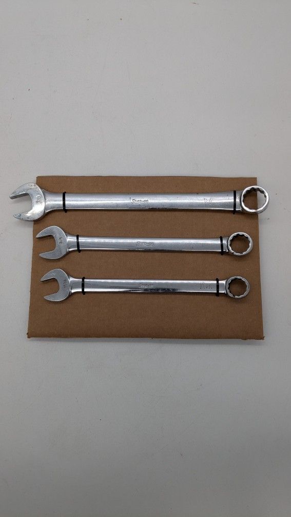 Snap-On 12 Point SAE Flank Drive Plus Combination Wrench (3 Piece)
