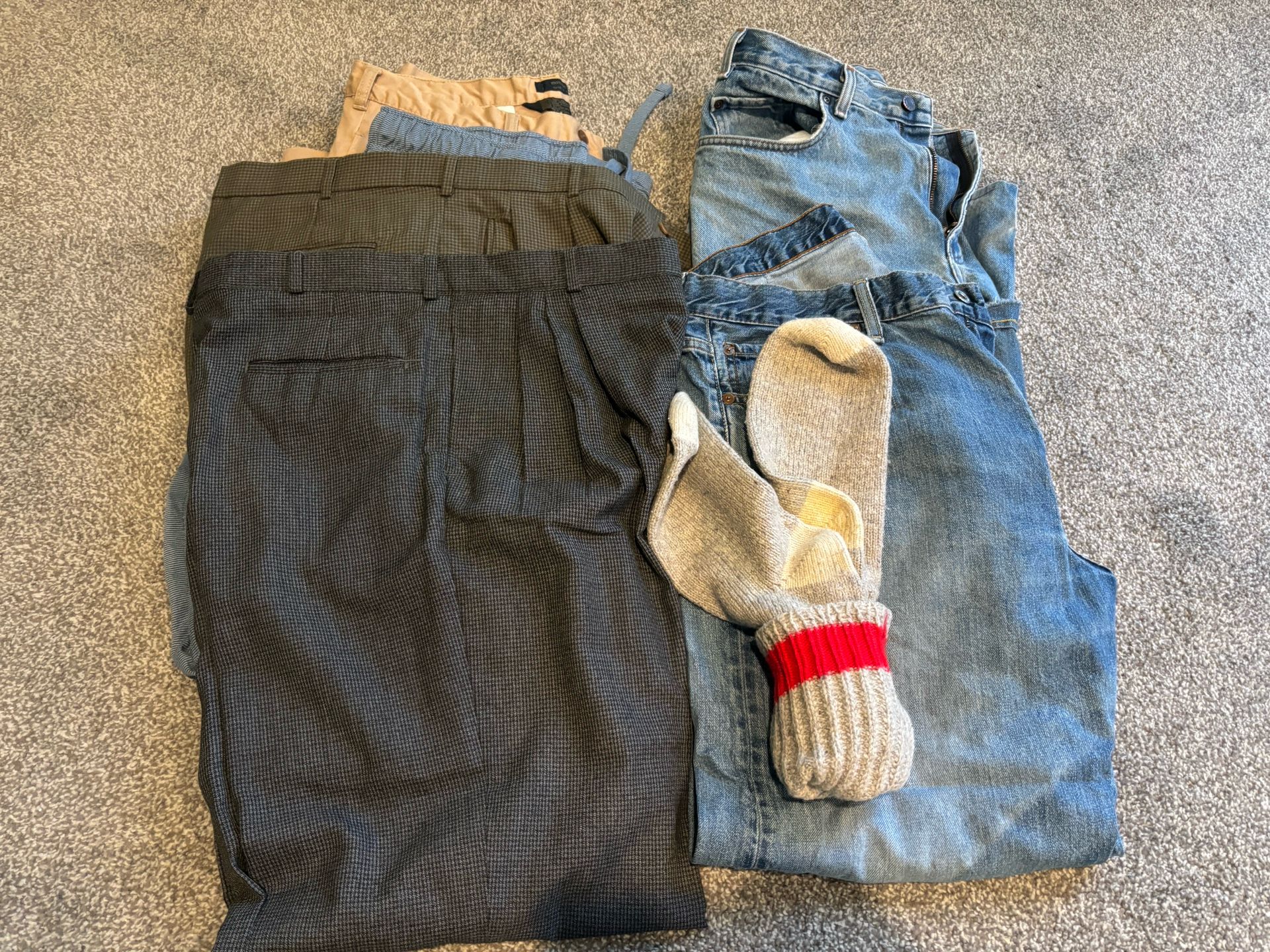 x6 Mens 34x30 Pants Wool Socks Straight Fit