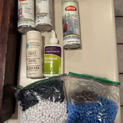 Craft Beads, Spray Paint, Glues
