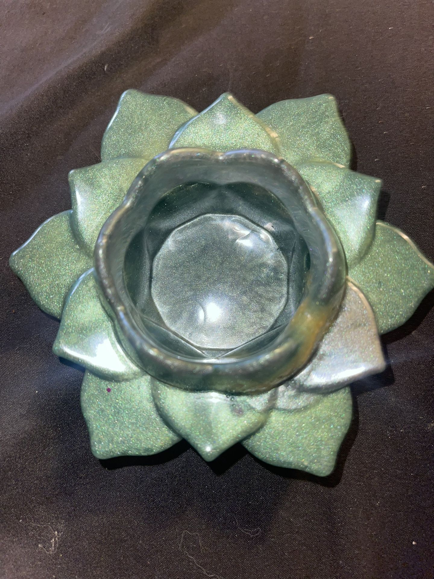 Homemade Flower Candle Holder/ Jewelry Holder