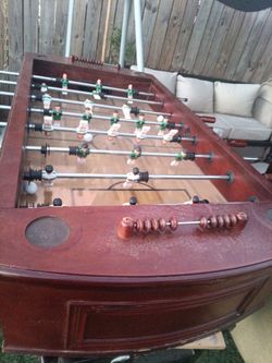 Foosball Table w/balls on table rolling frame