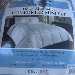 New King Alternative Mini Set Comforter In Bag