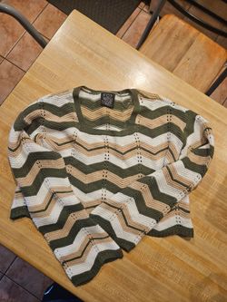 FCT With Love Women's Chevron Knit Sweater Medium