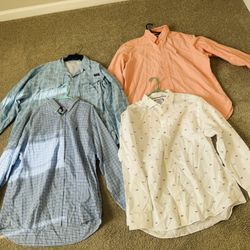 Men Classic Fit Oxford Button Shirts Bundle Size XXL