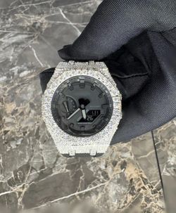 (READ DESCRIPTION!!!) Iced Out Moissanite Shock Watch