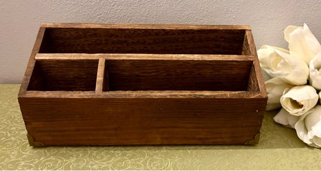 Vintage Wood Letter Organizer