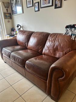 Santa Fe Leather sofabed (sleeper)and recliner