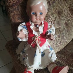 Rare Kathe Kruse German School Girl Posable Celluloid Doll 