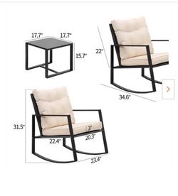 All new 3 pieces outdoor patio set