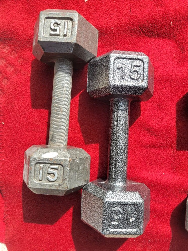 SET OF 15LB HEXHEAD DUMBBELLS
TOTAL 30LB
11525 S HALSTED dunkin donuts
30$ CASH ONLY AS IS
