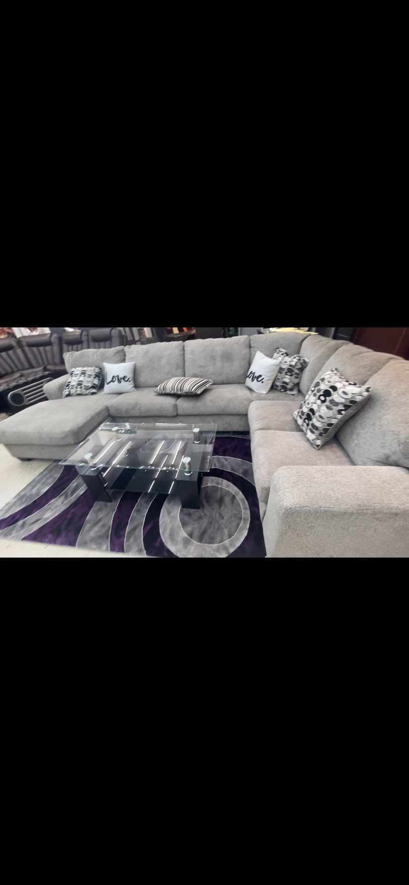 Grey Sectional L Sofa