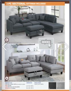Sectional with Ottoman Set