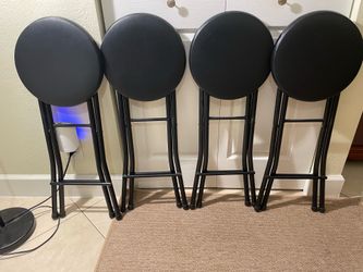 4 Folding metal stool 24” tall in black