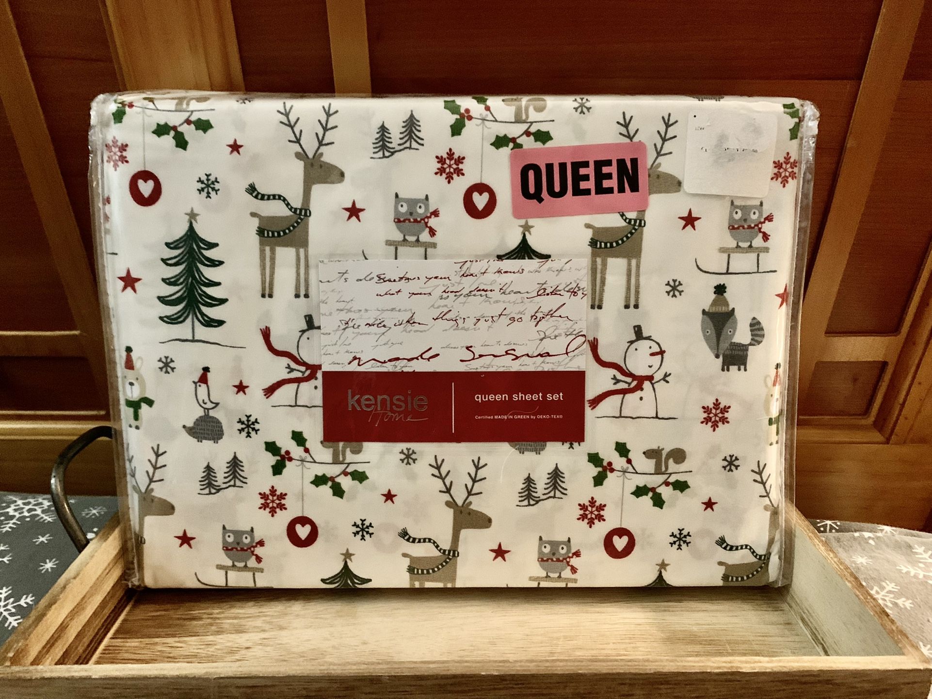New Kensie Home Christmas Queen Sheet Set
