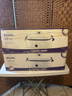 NOB Rival RO171 17 Quart White Roaster Oven With Lid & Rack-$45 CASH