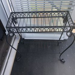 metal stand for plants, 23 length, 26 height, 9 depth