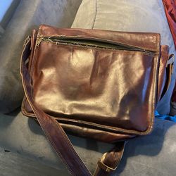 Synthetic Leather Messenger Bag 