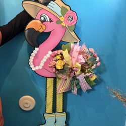 Flamingo Door Hanger