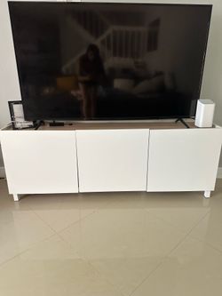White tv stand