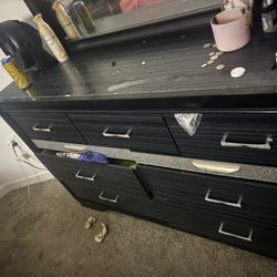 Dresser With Mirror And Night Stand 