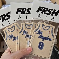 White Kobe Los Angeles Lakers Jersey Car Air Freshner