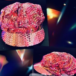 Pink Sequin Cap