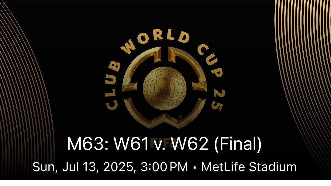 2 Tickets For Club World Cup - Final