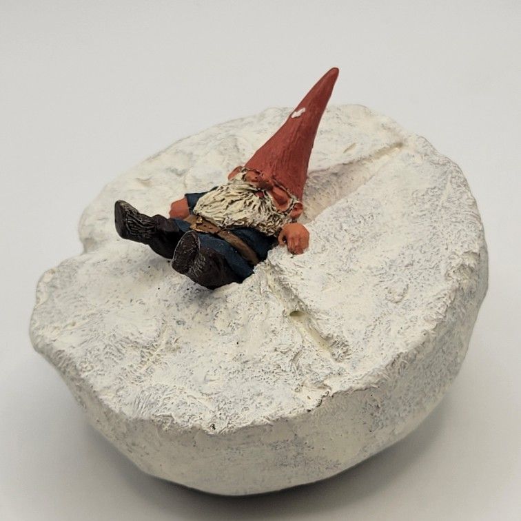 Vtg 1994 Enesco Klaus Wickl "Henry" Gnome Figurine Snowball Snow Angel 2.5"