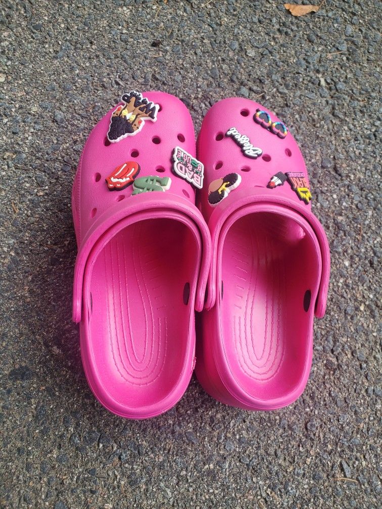 Size 6 Pink Platform Mules