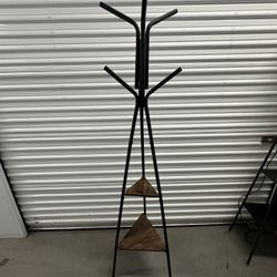 Coat / Hat Hanger With 2 Shelves 
